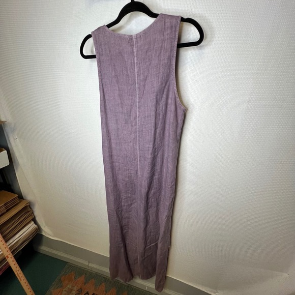 San Francisco Clothing Company Purple 100% Linen Sleeveless Maxi Dress Large - Picture 4 of 7